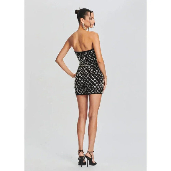 RETROFETE Felicity Dress Skirt in Black & Silver Gold Large New Womens Mini - Picture 12 of 17